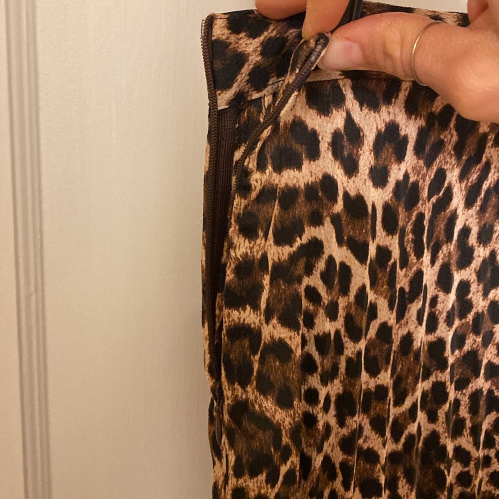 Zara Leopard Print Maxi Skirt in Brown and Black - Picture 3 of 4